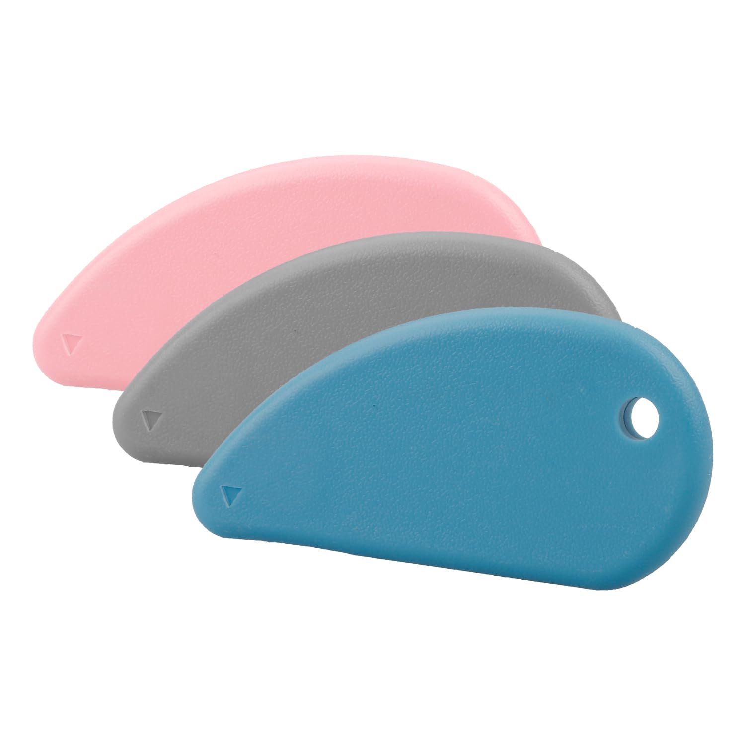 Hopzab 3-Piece Ceramic Safety Cutter Set - Compact, Rust-Resistant Box Openers in Grey, Pink, and Blue for Office & Home
