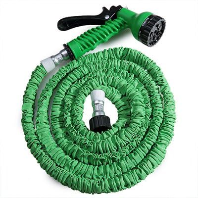 200ft Garden Hose Expandable Magic Flexible Water Hose Eu Hose Plastic Hoses Pipe With Spray Gun - Green