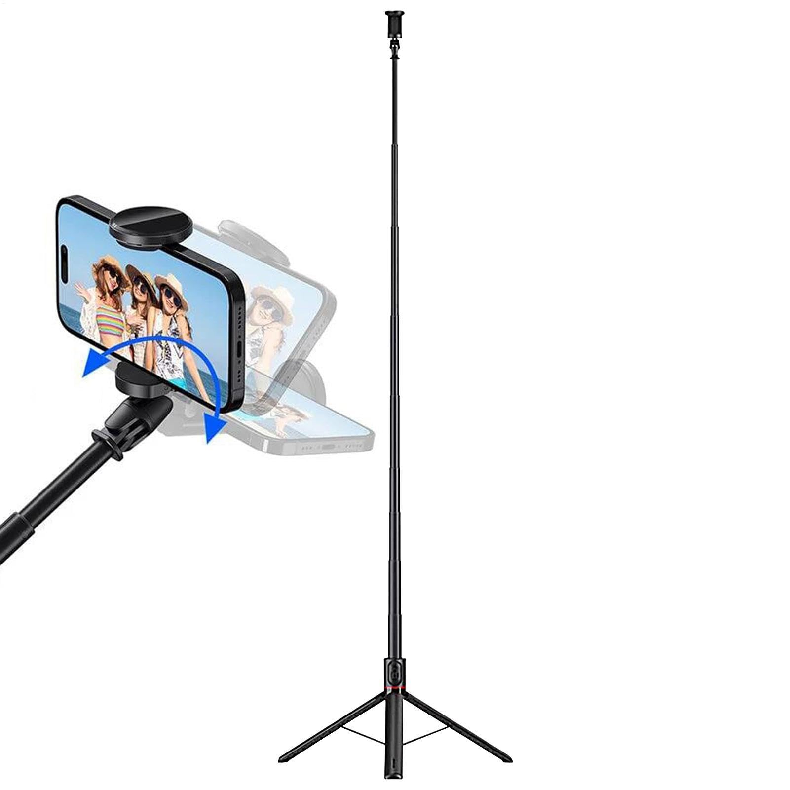 Selfie Stick Supporto Magnetico Estensibile Rotante A 360° | Treppiede Wireless Selfie Stick Telefono Per Vlogging e Live Streaming, Registrazione Video, Cucina, Escursioni,