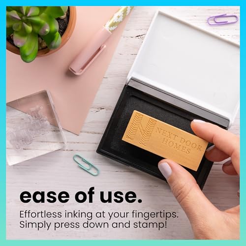 ExcelMark Ink Pad for Rubber Stamps 1-7/8"by 3-1/8"- Black