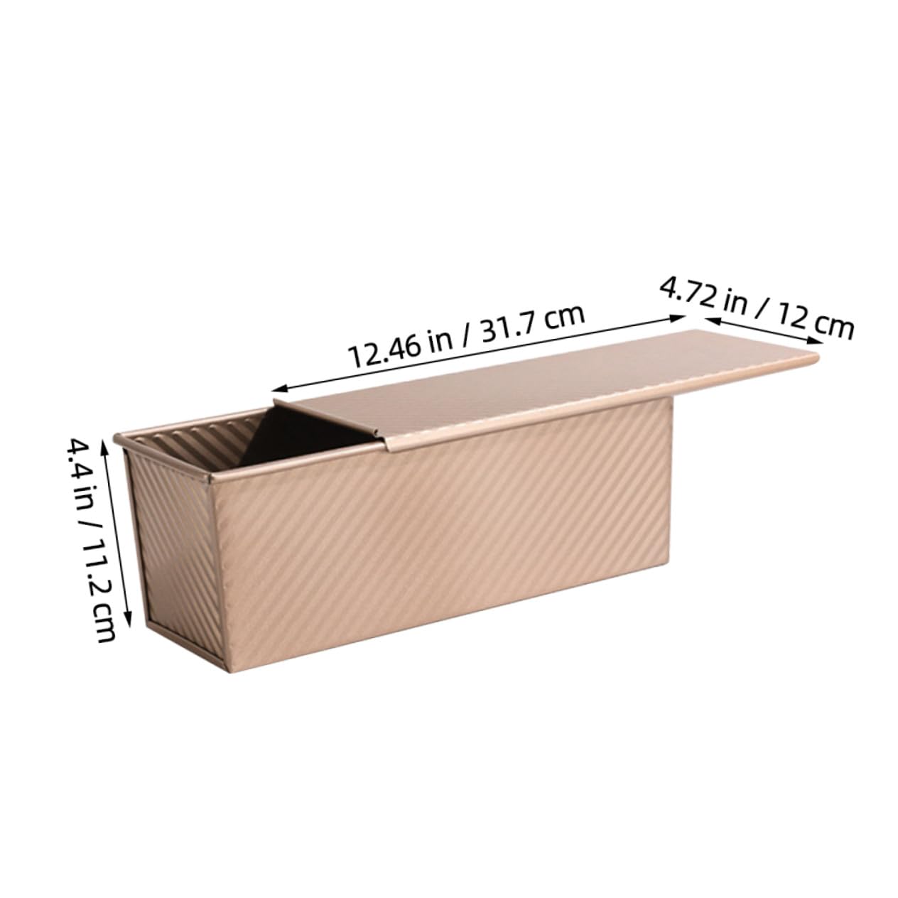 COLLBATH Caja de Tostadas de Acero al Carbono con Tapa para Pan Molde para Hornear Casa para Panadería