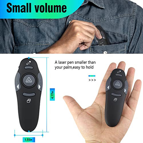 Wireless Presenter Presentation Clicker,Remote Control Slide Changer Presentation Clicker For Powerpoint, Keynote, Laptop (Battery Included) #TOP5