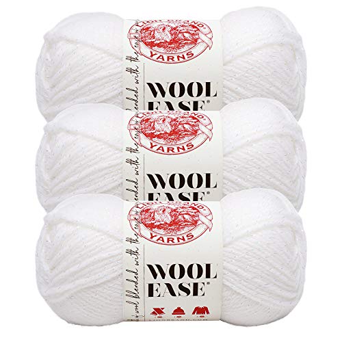 Image of (3 Pack) Lion Brand Yarn Wool-Ease Yarn, White /Multi