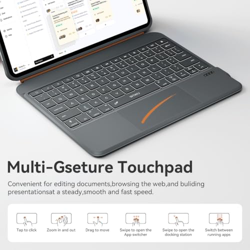Image of WIWU iPad Case with Keyboard Air 11 Inch M4 2026 M2 /M3 A16 10th Gen Air 5 /4