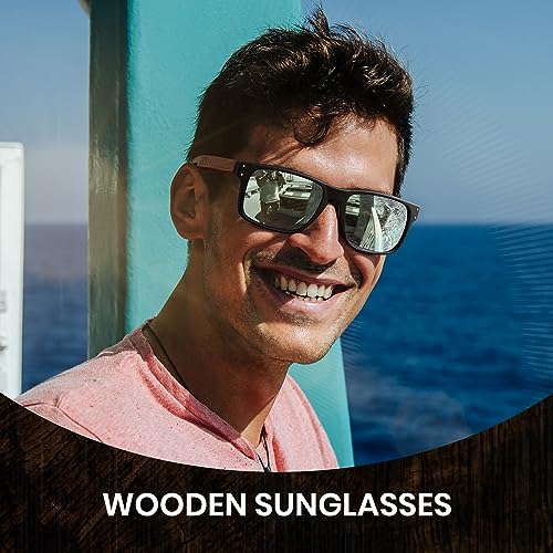 Cyxus Handmade Bamboo Sunglasses for Men Women Polarized UV Protection Gift 11102