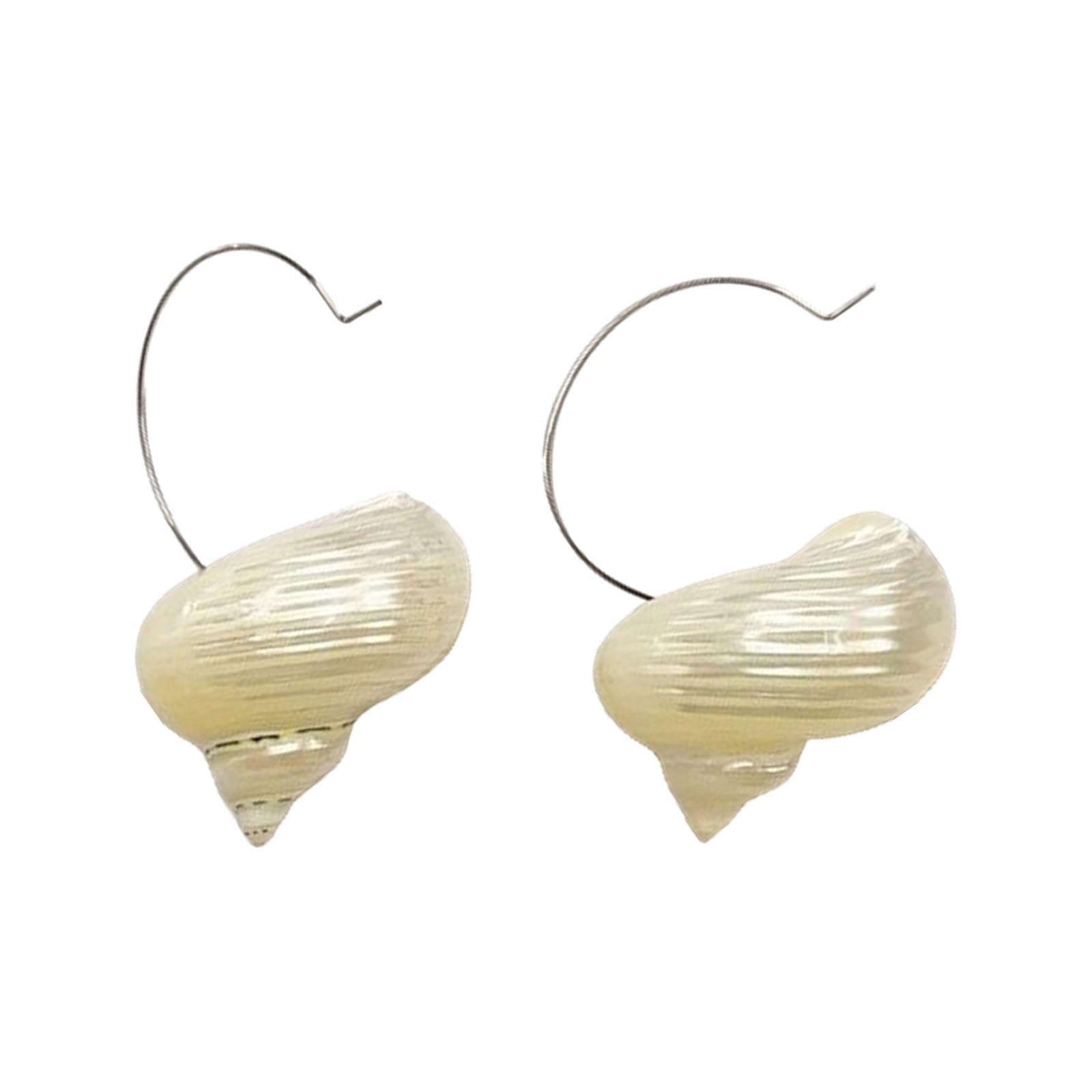 Maxtonser Elegant Natural Conch Shell Necklace Pearls Accent Dainty Earrings Jewelry Necklace Accessories For Her