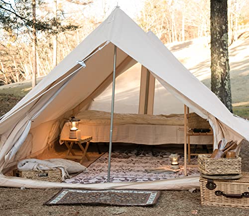 S'more Hommi Canvas Glamping Tent, 4-Season Camping Tent For Hiking And Backpacking, Large Cabin Tent Accommodate 4 Person, Ideal For Families Or Groups Of Friends #TOP1