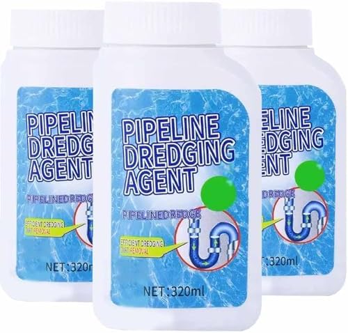 Pipeline Dredging Agent - Pipe Dredge Agent, Powerful Pipe Dredging Agent, Drain Cleaner Unclogger, Kitchen Unblocker for Versatile Occasions (3) -  Aacnre