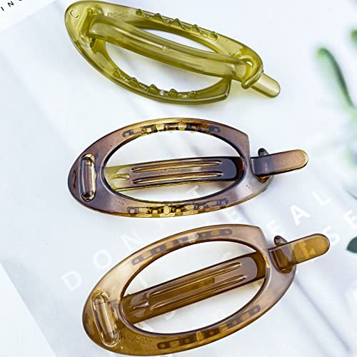 Aswewamt 6 Pcs French Oval Hair Barrette Clip Plastic Bun Ponytail Holder Strong Hold Grip Hair Clips Closure Hairpin No Metal Hair Accessories For Women Girls thumb #5