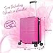 DK Luggage Carry-on 20” Cabin EasyJet, BA, Jet 2 Hard Shell Large Cabin Hand Luggage Approved Suitcase 4 Wheel Spinner ABS30 Pink