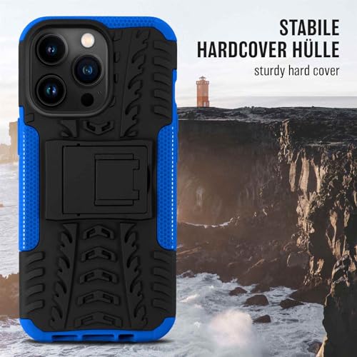 Coque iPhone 15 Pro Max ONEFLOW blindée noir bleu avec support - 2