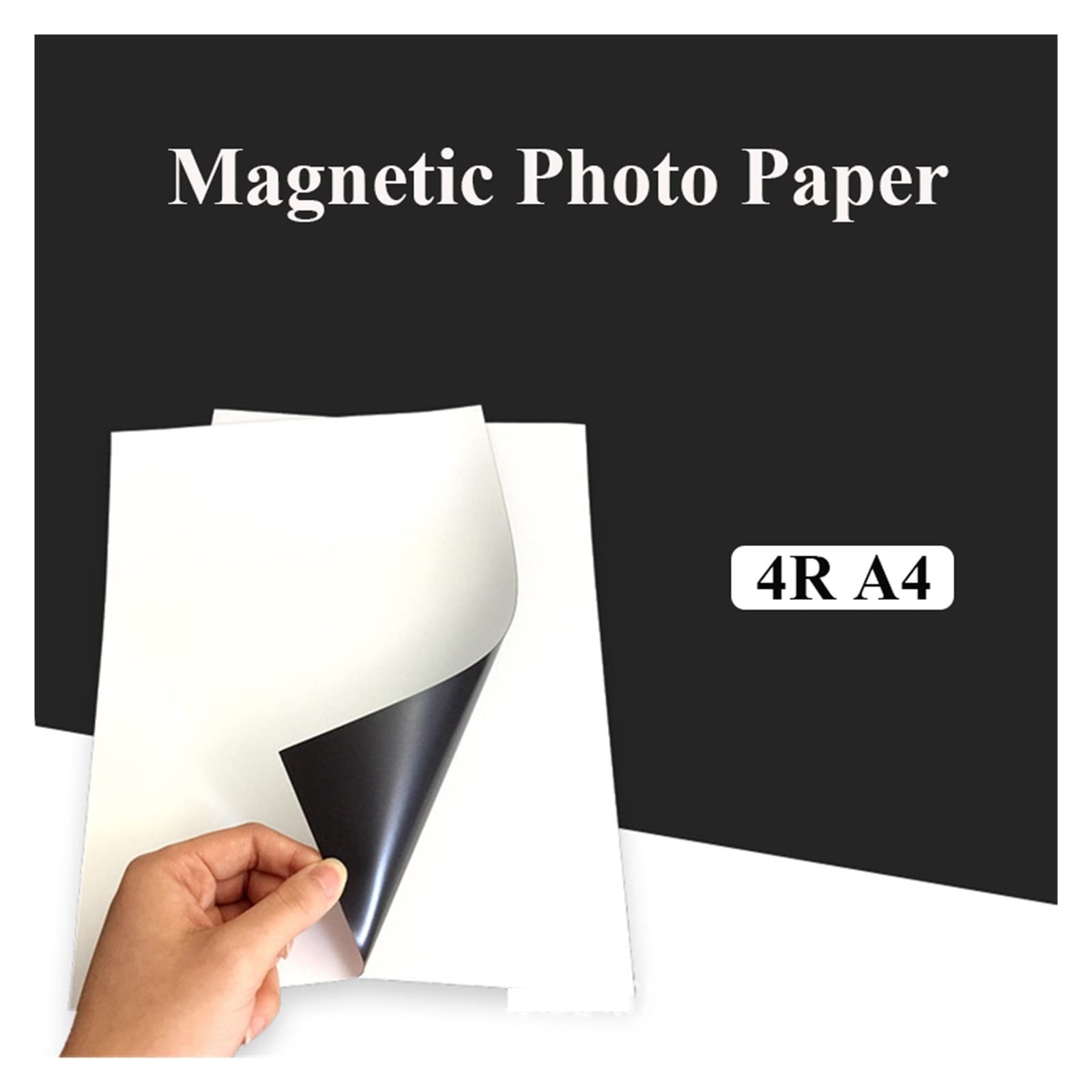 Magnetyczny papier fotograficzny A4 4R pasta magnetyczna druk atramentowy papier fotograficzny błyszczący matowy naklejki Diy magnes na lodówkę Lucky (Color : Glossy A4 10 sheets)