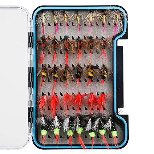 Lot De 10 Mouches De Pêche Vintage – Tailles 10/12 – Étui Inclus – Pêche à La Truite