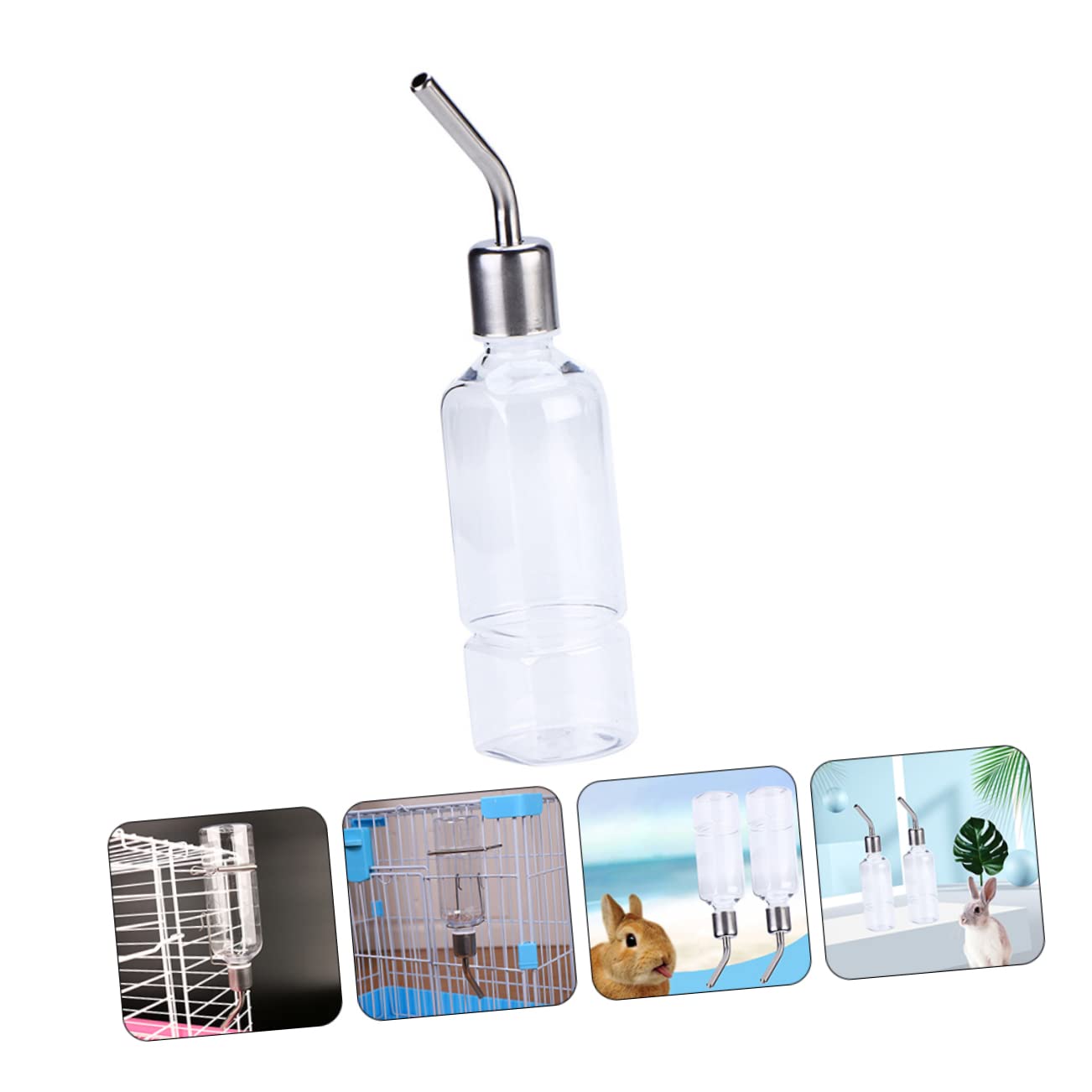Housoutil 6piezas Botella De Agua Colgante para Hámster Conejos y Inoxidable y Bebedero para y Pequeñas