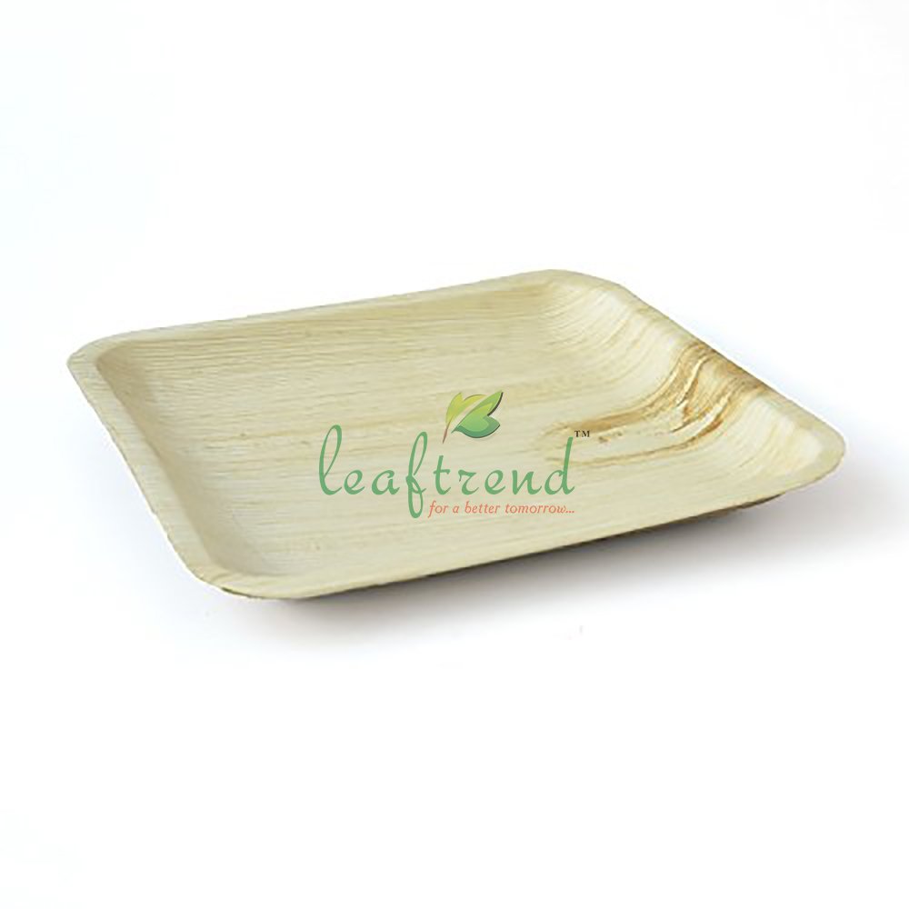 Buy Leaftrend Palm Leaf Plates 10 inch Square, 25 Pcs Natural