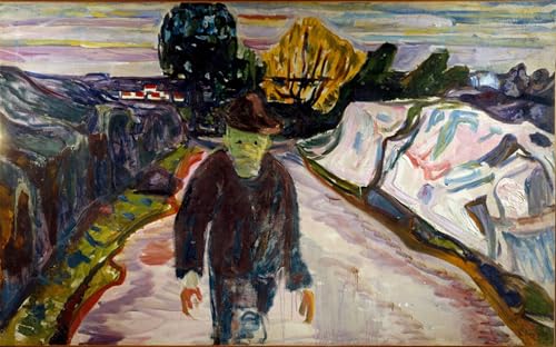 Toile Edvard Munch Le Meurtrier Tableau Émouvant Déco Murale Toile 60x90cm