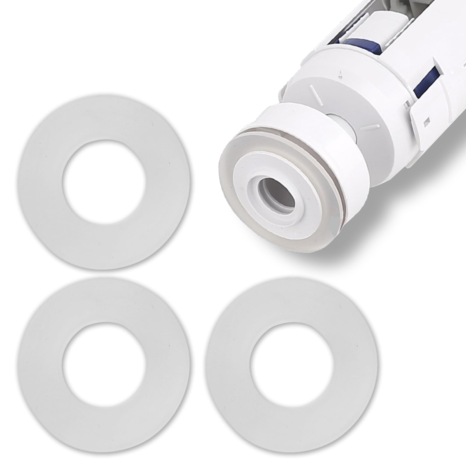 Geberit Flush Valve Seal Washer 3 Pack (63x33x2mm) | Replacement Silicone Clear Washers with Fluidmaster & 816.418.00.1Geberit Toilet Cisterns | Durable Rubber Diaphragm for Dual Flush Systems