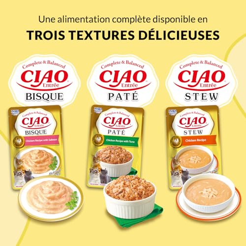 INABA Ciao Entrée Bisque, Nourriture pour Chat, Poulet & Fromage, 12x40g – vue 8