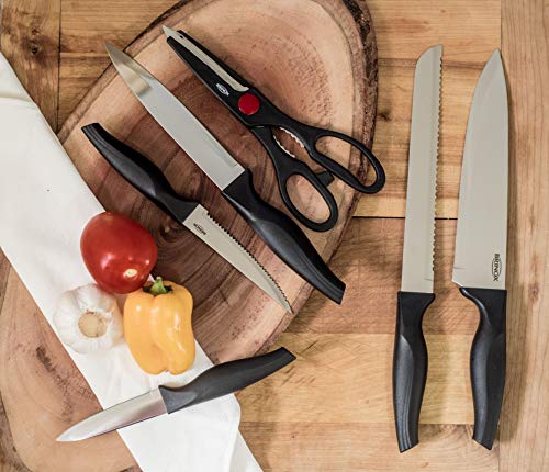 Conjunto de Facas 6 Peças Cross, Aço Inox / Preto, Brinox