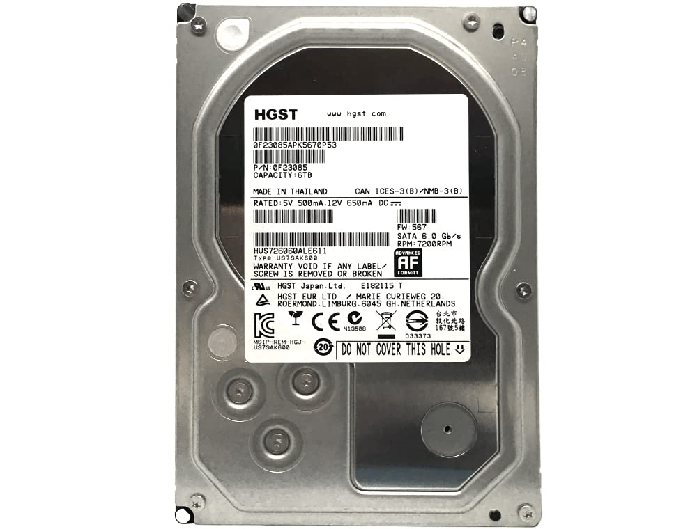 Amazon.com: HGST Ultrastar (HUS726060ALE611) 6TB 7200RPM 128MB 