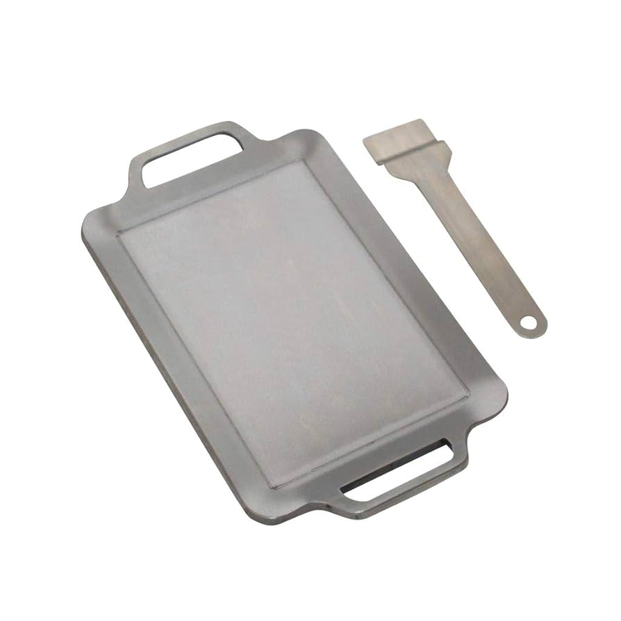 中古】鉄板工房 M.M.Factory 極厚鉄板 蓋付き プレート 調理器具