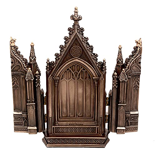 Image of Umi. Christ Statues Poly-Resin (Bronze Mix) Jesus Christ Nailed On The Cross Statue Decorative Church For Christian Home Decor Sculpture, Size 8 Inches
