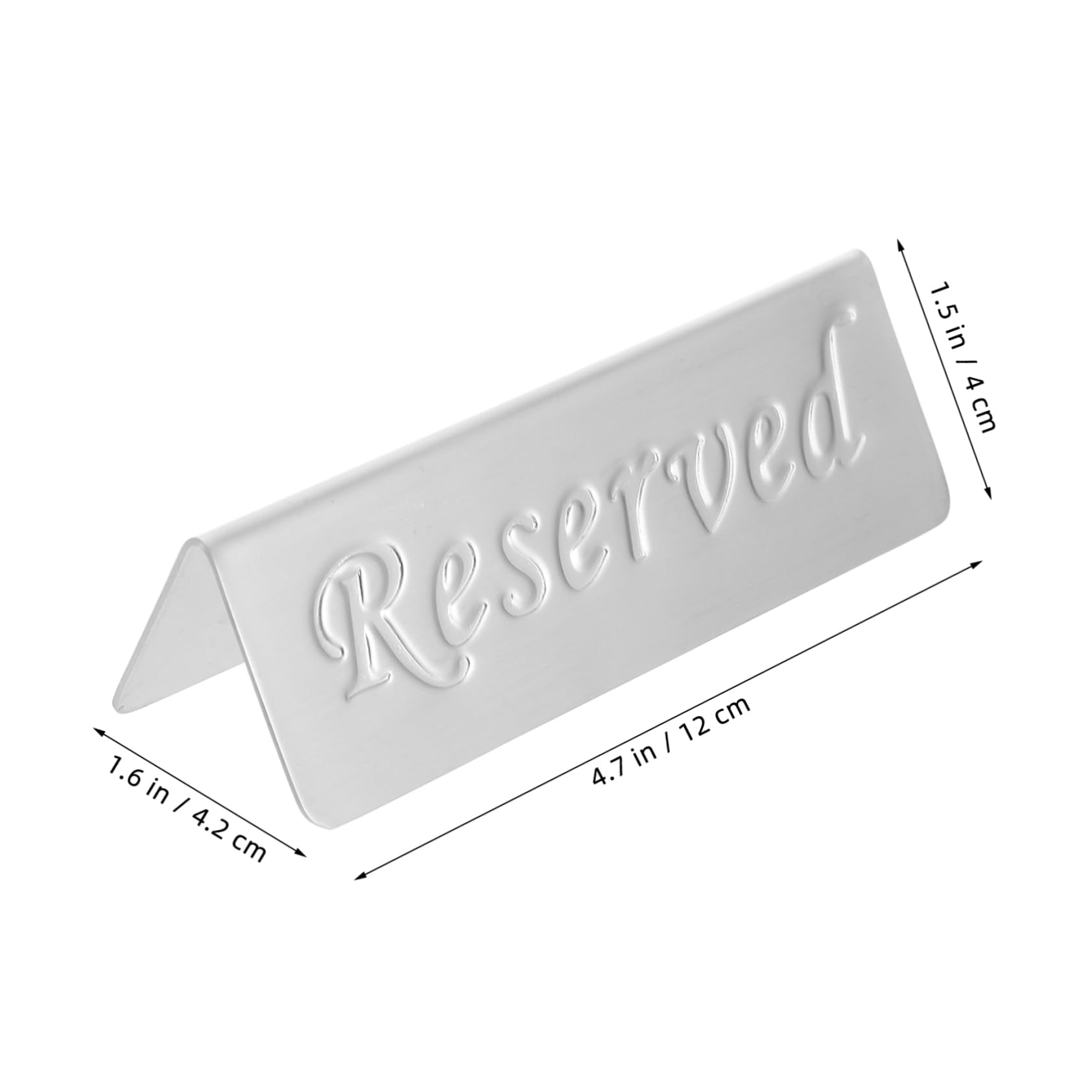 Unomor Reserved Table Signs Stainless Steel Double Sided Tents for Weddings Restaurants High Visibility Event Table Tents Stylish Seating Reservation Indicators