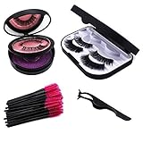 False Eyelash Case Eyelash Tweezers Set Eyelash Storage Box with Mirror Make Up Travel Container Hol