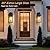 Lawyettle ????????-???????????????? Outdoor Wall Lights Fixtures, Large Size Dusk to Dawn Waterproof Exterior Lanterns, Modern Porch Sconce Wall Mounted with Glass, Black Outside Lights for House Patio Front Door