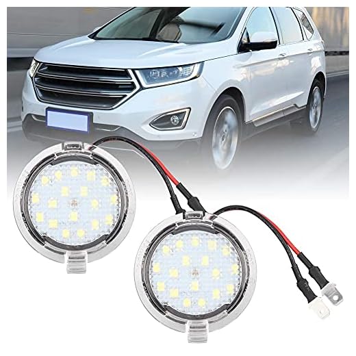 2 st bil backspegel pöl lampor vit LED ljus bil bakre pöl lampor LED backspegel pöl lampor montering för Edge Mondeo MK5