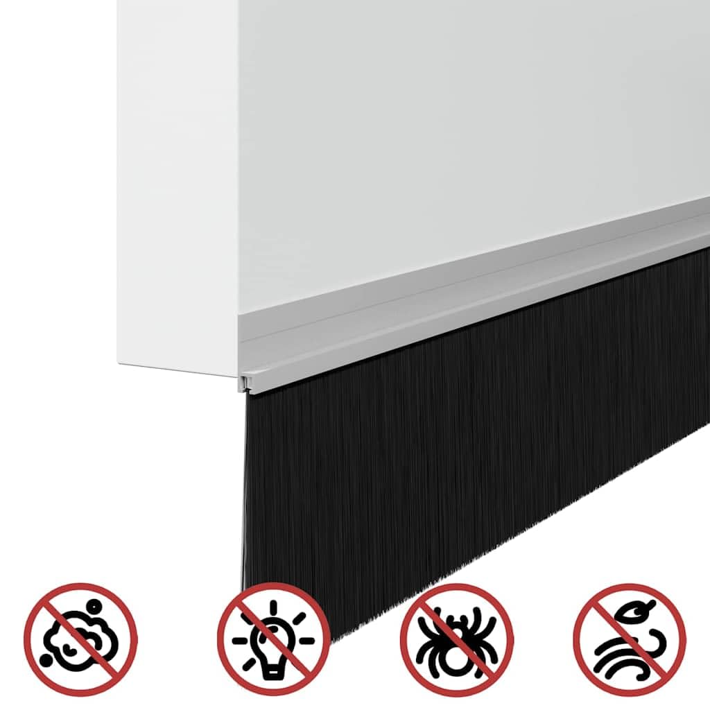 Samoprzylepne uszczelki szczotkowe do drzwi, 12 sztuk, 100 cm, stoper przeciągów ze stopu aluminium do drzwi wewnętrznych