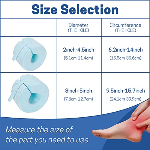 Image of SWISSELITE Foot Elevation Pillow Ankle Heel Protector Wedge Foot Support Cushion Anti-Bedsore Zipper Removable Cover Sleeping Rest - Nursing Cushion for Recovery