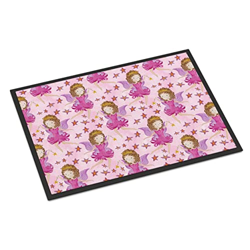 Caroline's Treasures Watercolor Fairy Princess on Pink Fußmatte für den Innen-und Außenbereich,...