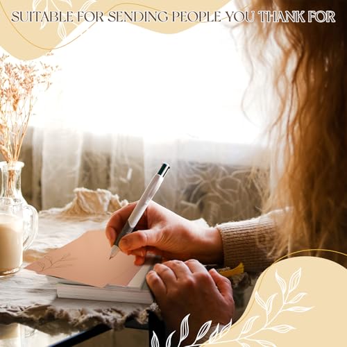 Image of Spiareal 100 Pcs Blank Note Cards Index Card, Green, 4 x 6 in, Floral