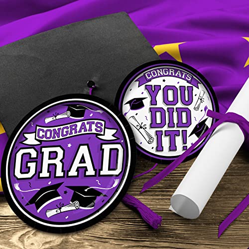 Graduation Party Supplies Dinnerware Set Purple Disposable Dinner Paper Plates Dessert Paper Plates And Napkins For 2023 Congrats Grad Party Decorations, Serve 50 #TOP3