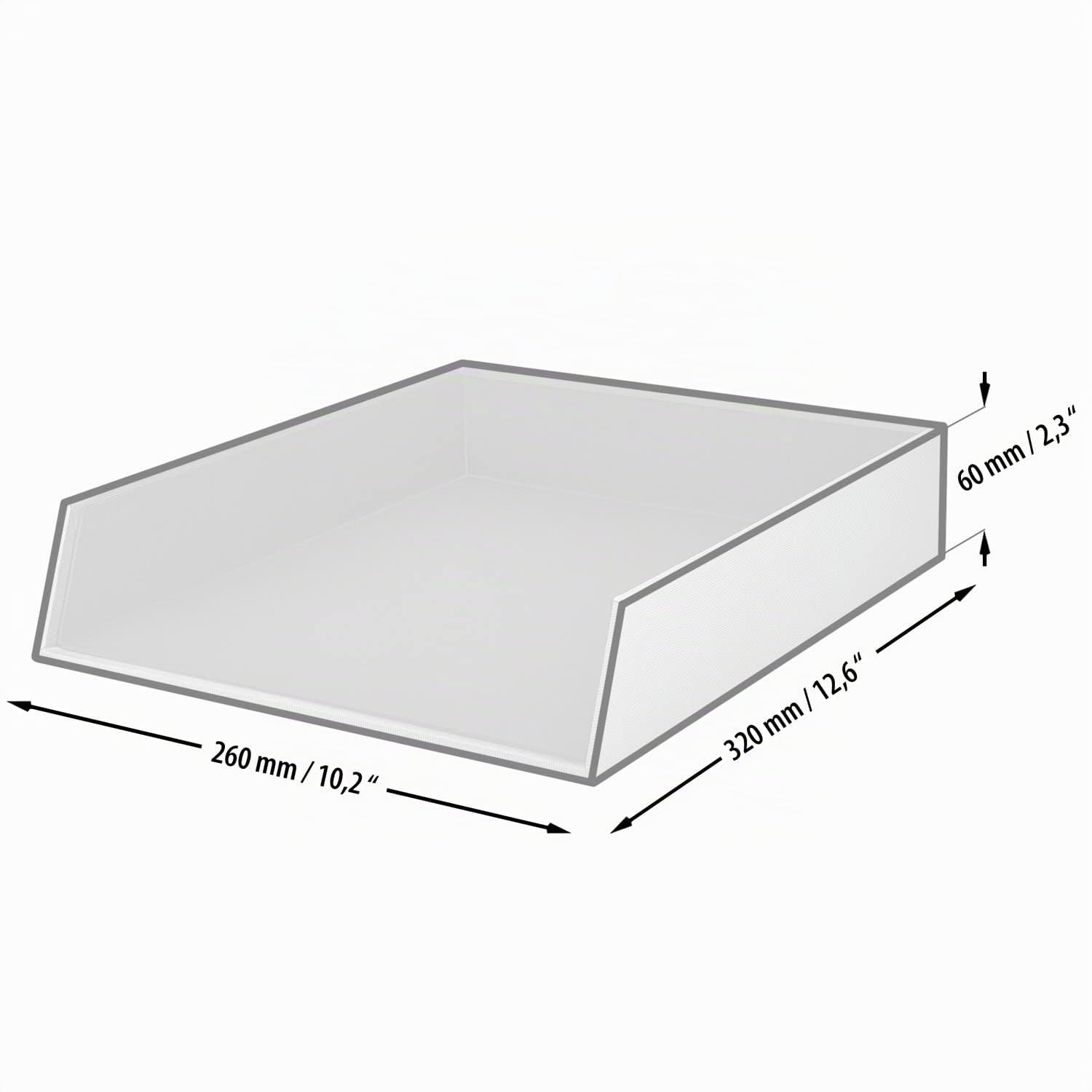 Rössler - S.O.H.O. Briefablage A4 4 Stück 32 x 26 x 6 cm Schwarz