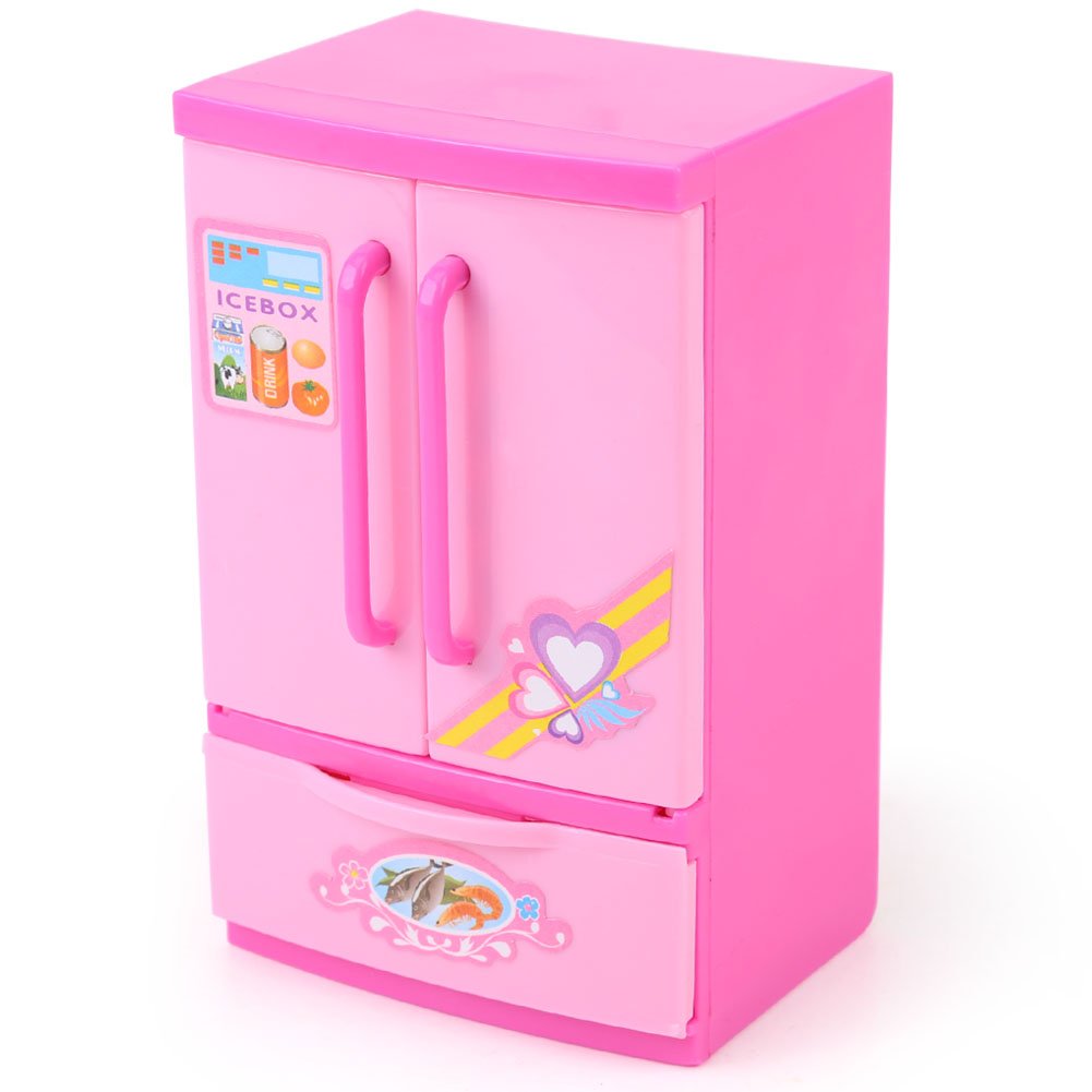 Mini Nevera De Juguete Rosa - Eléctrica, Con Luz, Para Niñas De 3 A 5 Años, Juego Simulación Cocina, Educativo