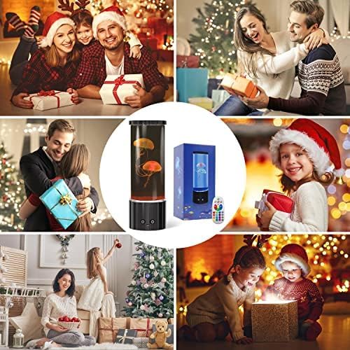 Miniatura 7 de FBSPORT Lámpara de medusa, luz nocturna de medusas, acuario, tanque de luz nocturna, 17 colores cambiantes con control remoto para niños y adultos,