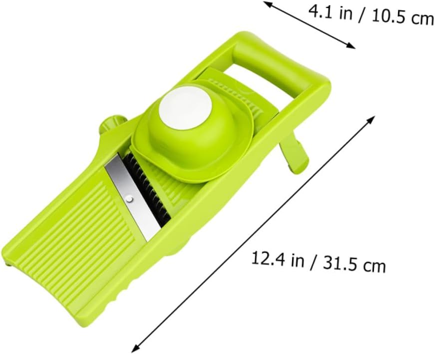 Manual Vegetable Slicer and Potato Grater Hand Push Cutter Kitchen Tool for Slicing and Shredding Potatoes Carrots Green for Home Cooking