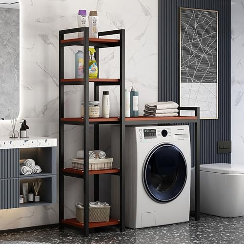 Étagère de salle de bain sur pied pour gagner de la place au-dessus du lave-linge sans percer