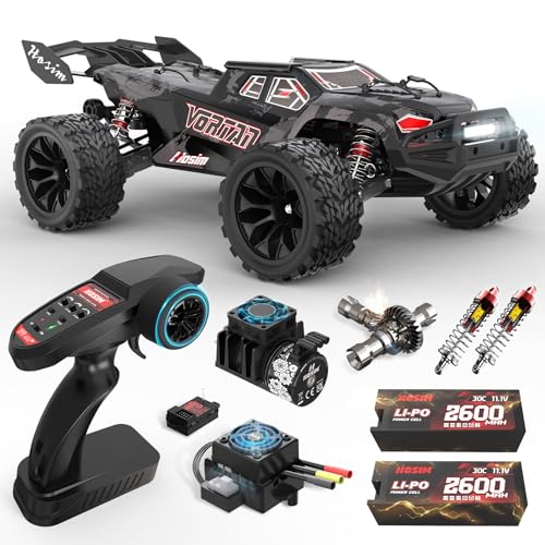 Hosim RC Cars Mini 1/8 RC Truck for Adults, Vortan RTR Brushless RC Cars Fast 50+mph All Terrain 4WD Remote Control Racing Car Hobby Waterproof RC Car