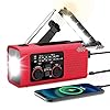 Emergency Weather Radio, 4000mAh NOAA Weather Alert Radio Solar Charging, Hand Crank & USB Charged, AM/FM with LED Flashlight, Reading Lamp, SOS Alarm, Headphone Jack for Outdoor Indoor