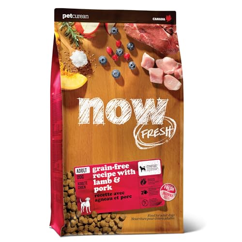Image of Now Fresh Grain-Free Premium Dry Dog Food with Lamb & Pork, Healthy Kibble for Adults Made with Real Red Meat, Chicken-Free Recipe, Enhanced with Pumpkin & Probiotics for Good Digestion, 22 lb Bag
