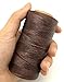 Waxed Thread, 328 Yards 150D 1MM Leather Sewing Waxed Thread for Leather DIY, Bookbinding, Shoe Repairing, Leather Projects (Brown #020)