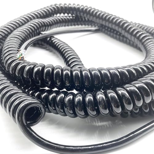 Cable espiral telescópico con resorte, Cable de resorte resistente a la tensión de 9 núcleos de 0,3 mm², estirable de 1 a 12 metros(Stretch 2 meter 9core 0.3mm2)