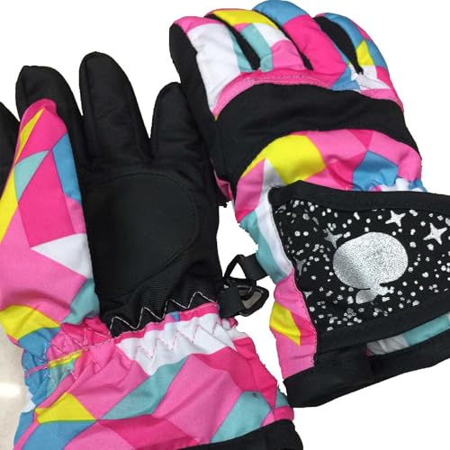 Image of UTOWO Kids Winter Cold Weather Ski Gloves Boy-Girl Warm Windproof Snow Gloves for Snowboarding Sledding Cycling Toddler 3-6T
