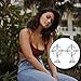 THUNARAZ 4Pairs Stainless Steel Fake Nipple Rings for Women Non-Piercing Dangle Nipplerings Faux Body Piercing Jewelry