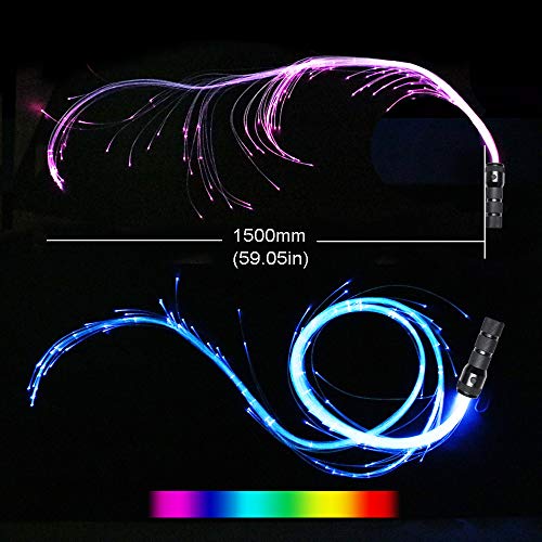 Image of AKEPO Fiber Optic Whip, LED Whip Lights Space Dancing Party Rave Toy 10 Colors 40 Effect Modes for Music Festivals Art Light Shows Stage Carnival
