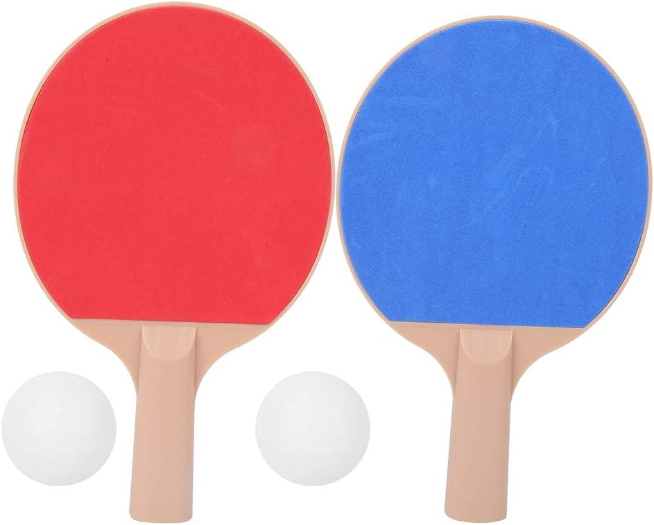 Keenso Children Table Tennis Paddle, Plastic Elasticity Racket Kids Paddle Outdoor Sport Table Tennis Practice Bat Kit