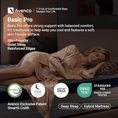 Image of Twin Mattress in a Box 12 Inch, Twin Size Hybrid Mattress with Pocket Spring and Gel Memory Foam Mattress for Kids, Medium Firm Twin Mattresses for Support & Pressure Relief, CertiPUR-US Certified